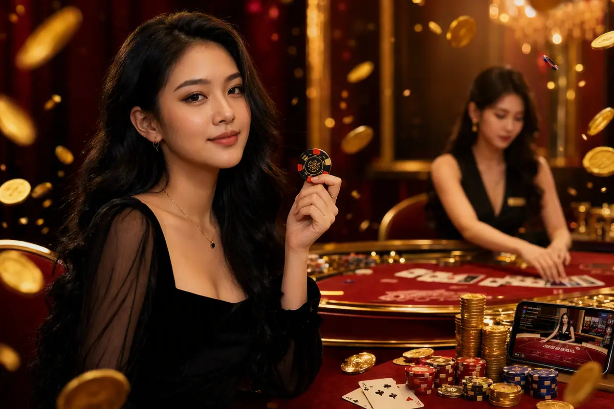 maju888 Casino dealer langsung suasana langsung